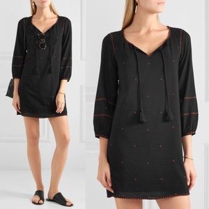 Madewell Kristen Metallic Embroidered Mini Dress